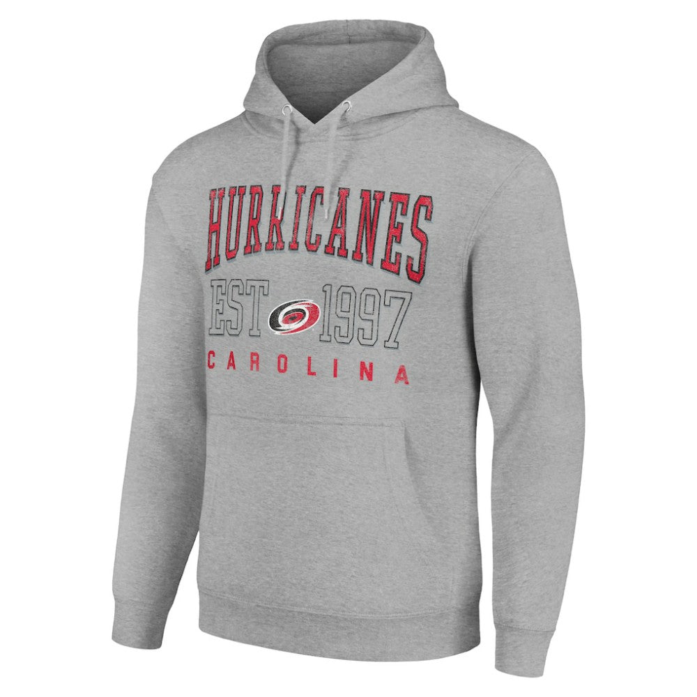 Carolina Hurricanes Starter Graphic Pullover Hoodie Heather Gray