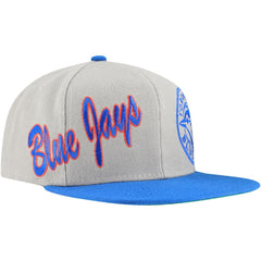 Toronto Blue Jays Knock Out Panel Snapback Hat - Gray | Mitchell & Ness