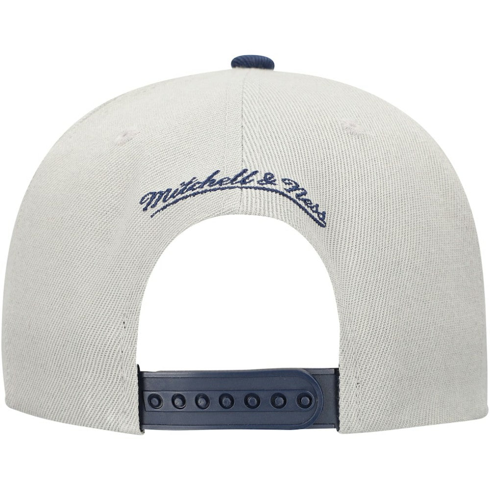 New York Yankees Knock Out Panel Snapback Hat - Gray | Mitchell & Ness