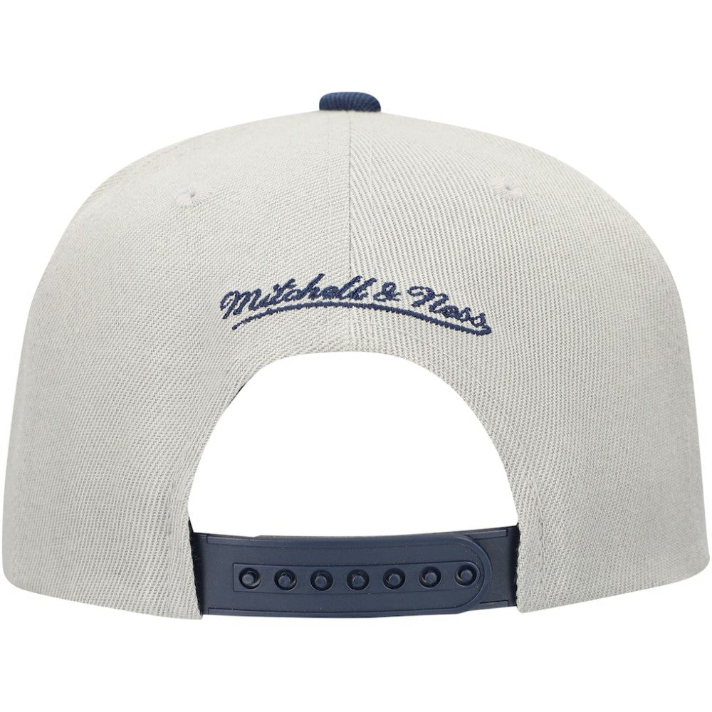 Boston Red Sox Knock Out Panel Snapback Hat - Gray | Mitchell & Ness