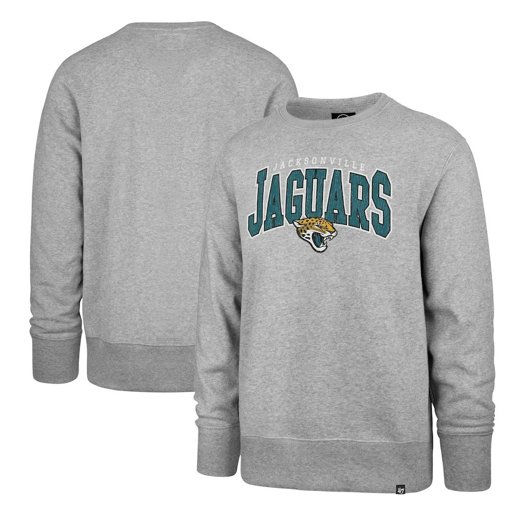 Jacksonville Jaguars '47 Varsity Block Headline Pullover Sweatshirt - Gray for sale