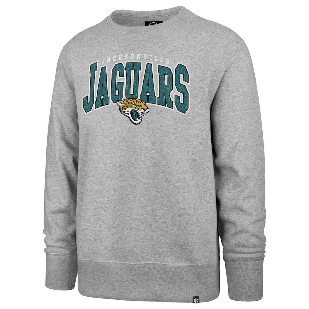 Jacksonville Jaguars '47 Varsity Block Headline Pullover Sweatshirt - Gray for sale