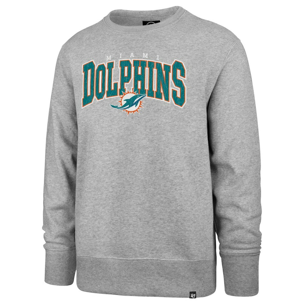 Miami Dolphins '47 Varsity Block Headline Pullover Sweatshirt - Gray sale