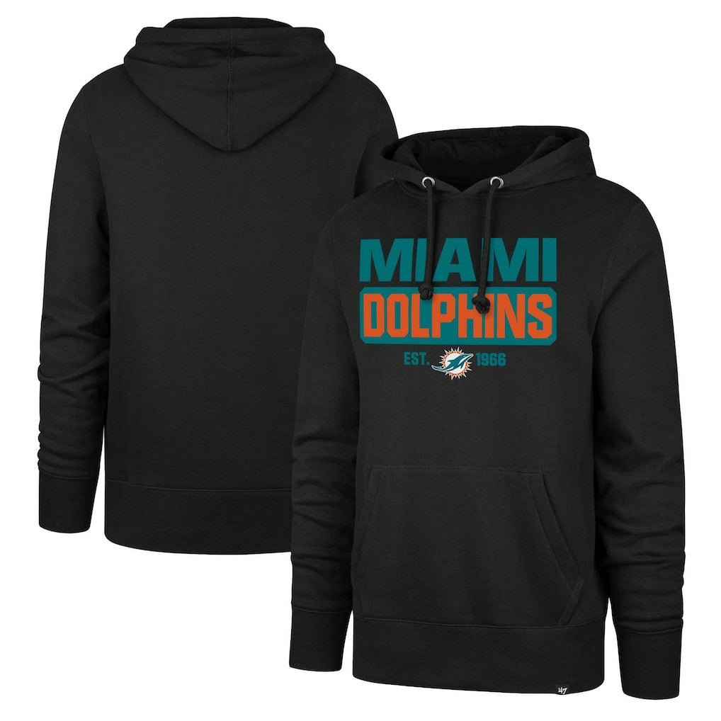 Miami Dolphins '47 Box Out Headline Pullover Hoodie - Black for sale