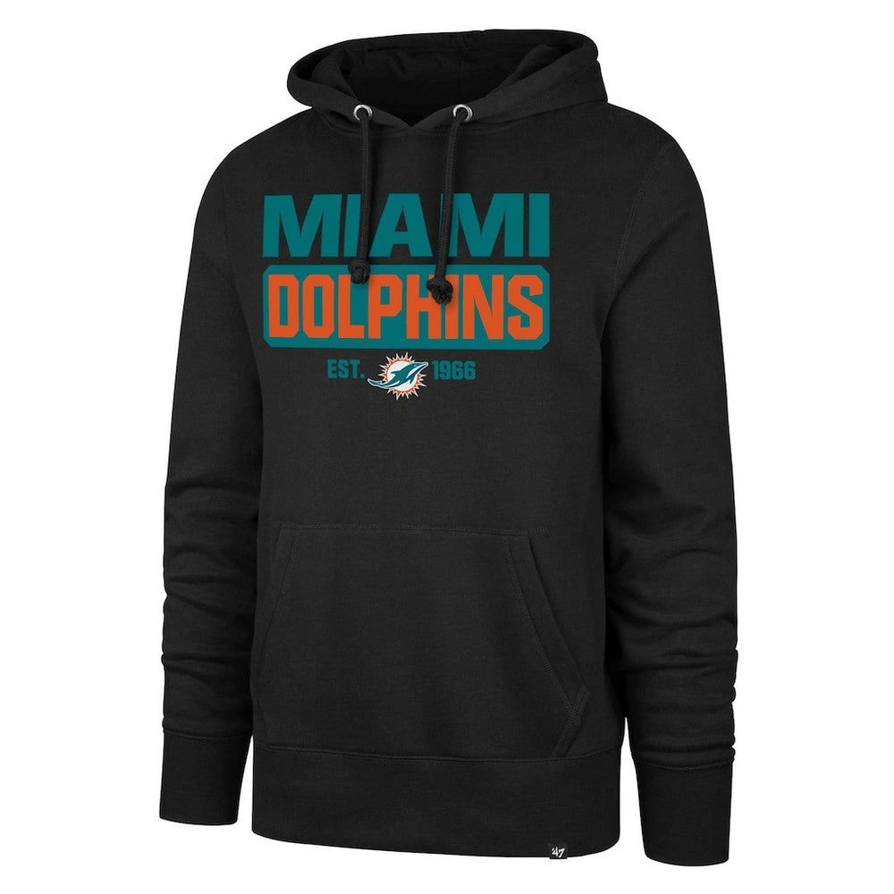 Miami Dolphins '47 Box Out Headline Pullover Hoodie - Black for sale