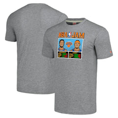Jalen Brunson & Josh Hart New York Knicks Homage Unisex NBA Jam Tri-Blend T-Shirt - Gray outlet