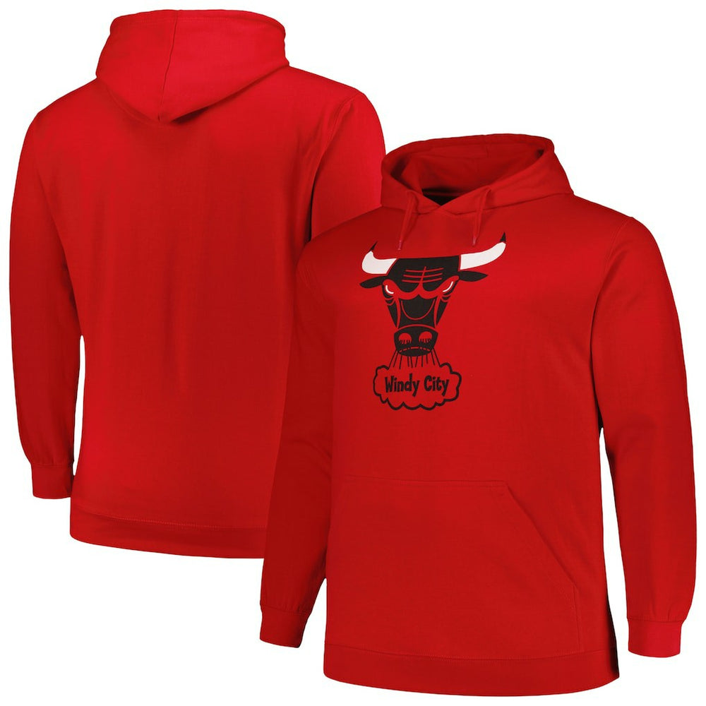 Chicago Bulls Hardwood Classics Big & Tall Pullover Hoodie - Red | Mitchell & Ness on sale