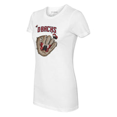 Arizona Diamondbacks Tiny Turnip Women's Butterfly Glove T-Shirt - White