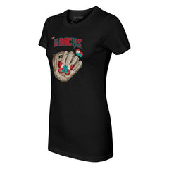 Arizona Diamondbacks Tiny Turnip Women's Butterfly Glove T-Shirt - Black