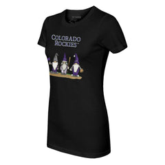 Colorado Rockies Tiny Turnip Women's Gnomes T-Shirt - Black