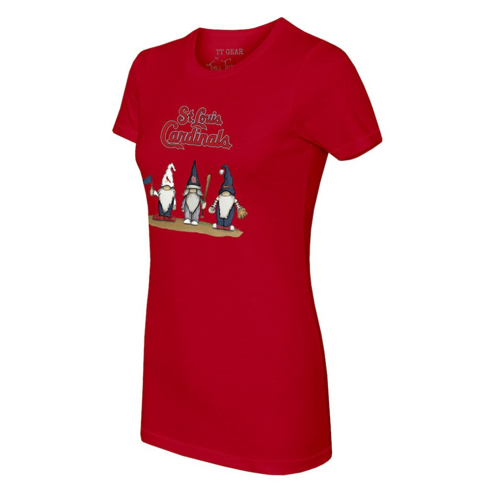 St. Louis Cardinals Tiny Turnip Women's Gnomes T-Shirt - Red