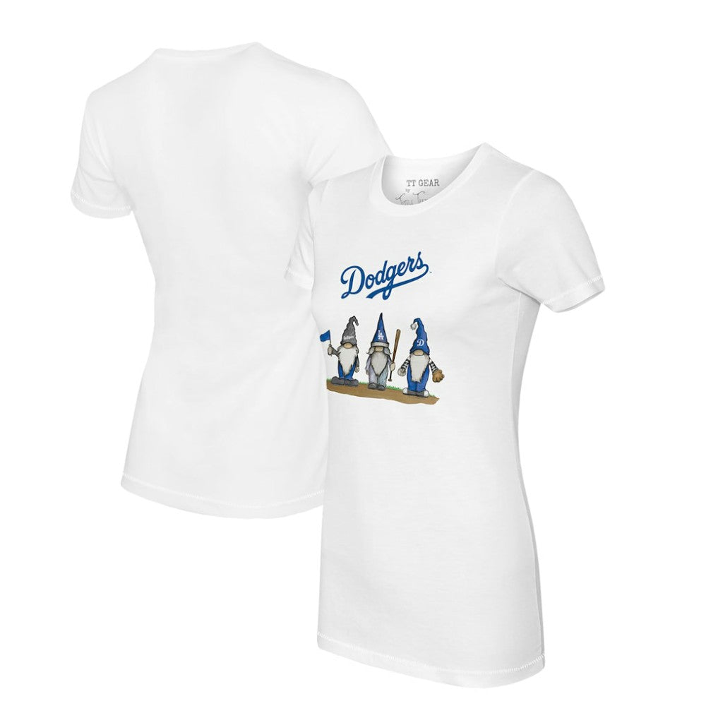 Los Angeles Dodgers Tiny Turnip Women's Gnomes T-Shirt - White