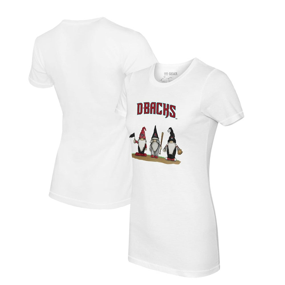 Arizona Diamondbacks Tiny Turnip Women's Gnomes T-Shirt - White