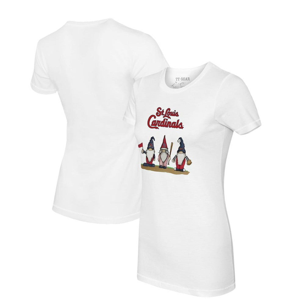 St. Louis Cardinals Tiny Turnip Women's Gnomes T-Shirt - White