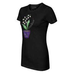 Colorado Rockies Tiny Turnip Women's Lilies & Ladybugs T-Shirt - Black