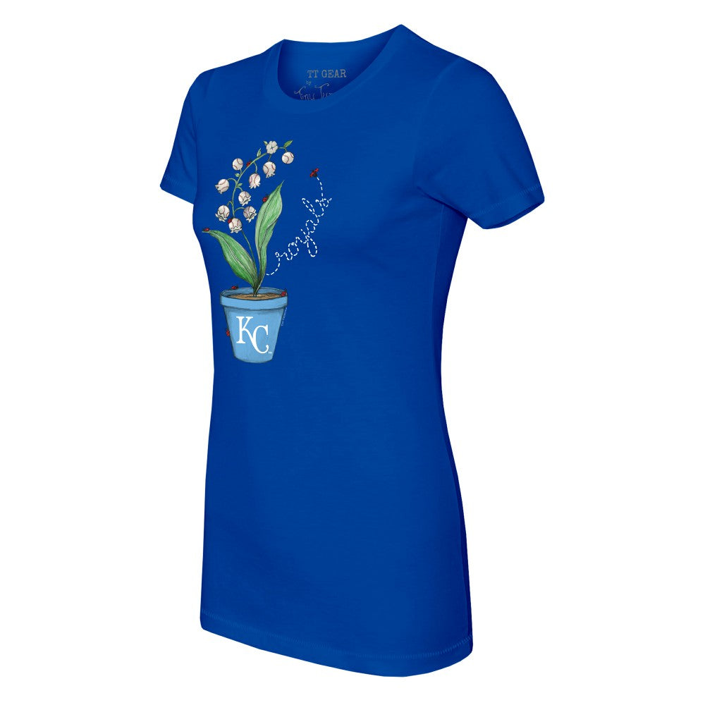 Kansas City Royals Tiny Turnip Women's Lilies & Ladybugs T-Shirt - Royal