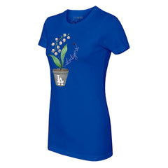 Los Angeles Dodgers Tiny Turnip Women's Lilies & Ladybugs T-Shirt - Royal