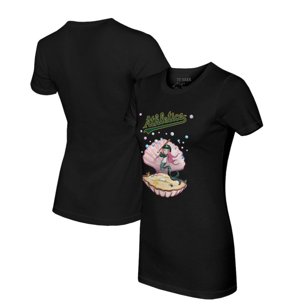 Athletics Tiny Turnip Women's Mermaid T-Shirt - Black