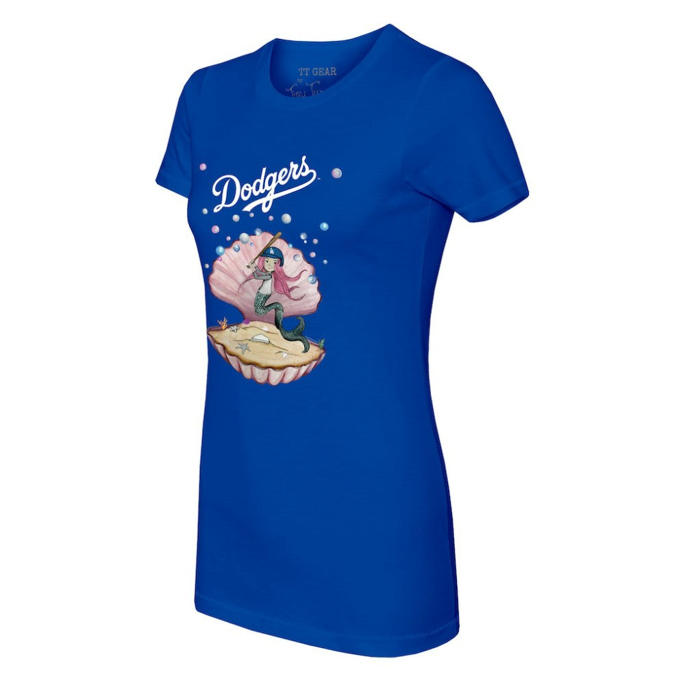 Los Angeles Dodgers Tiny Turnip Women's Mermaid T-Shirt - Royal