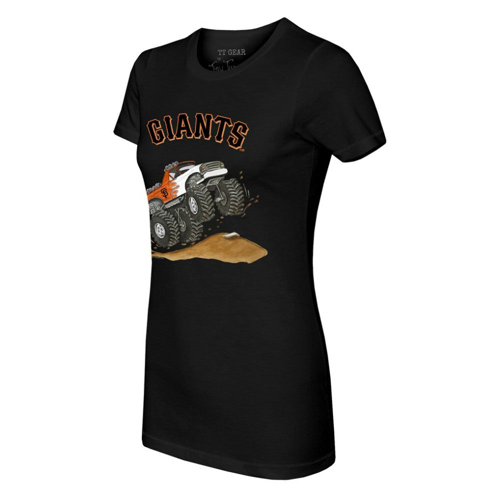 San Francisco Giants Tiny Turnip Women's Monster Truck T-Shirt - Black