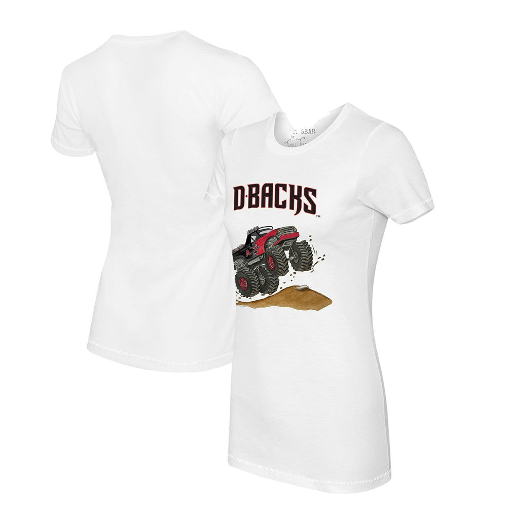 Arizona Diamondbacks Tiny Turnip Women's Monster Truck T-Shirt - White
