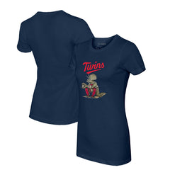 Minnesota Twins Tiny Turnip Women's Triceratops T-Shirt - Navy