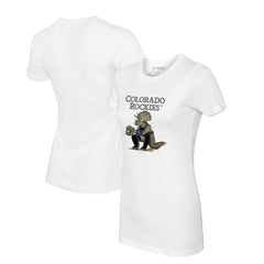 Colorado Rockies Tiny Turnip Women's Triceratops T-Shirt - White