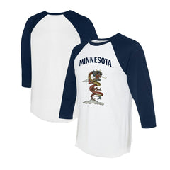 Minnesota Twins Tiny Turnip Unisex 2024 Year of the Dragon 3/4-Sleeve Raglan T-Shirt - White/Navy