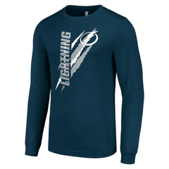 Tampa Bay Lightning Starter Color Scratch Long-Sleeve T-Shirt Navy