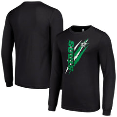 Dallas Stars Starter Color Scratch Long-Sleeve T-Shirt Black