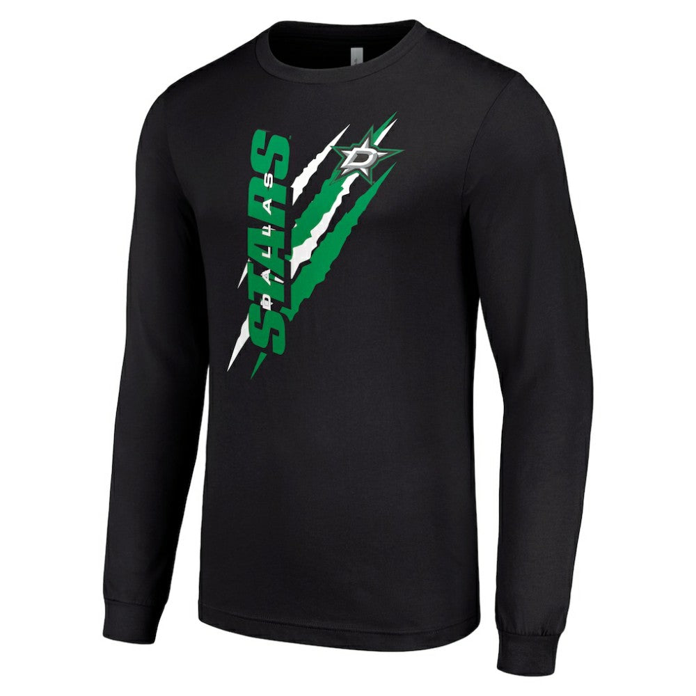 Dallas Stars Starter Color Scratch Long-Sleeve T-Shirt Black