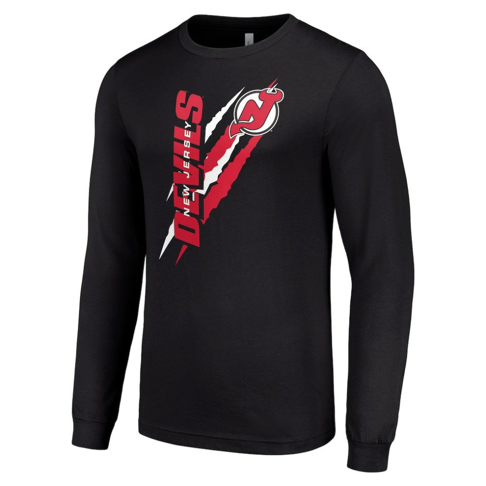New Jersey Devils Starter Color Scratch Long-Sleeve T-Shirt Black