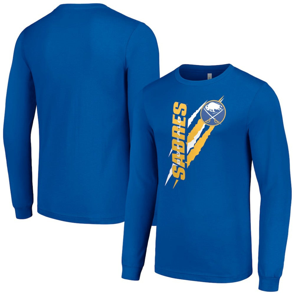 Buffalo Sabres Starter Color Scratch Long-Sleeve T-Shirt Royal