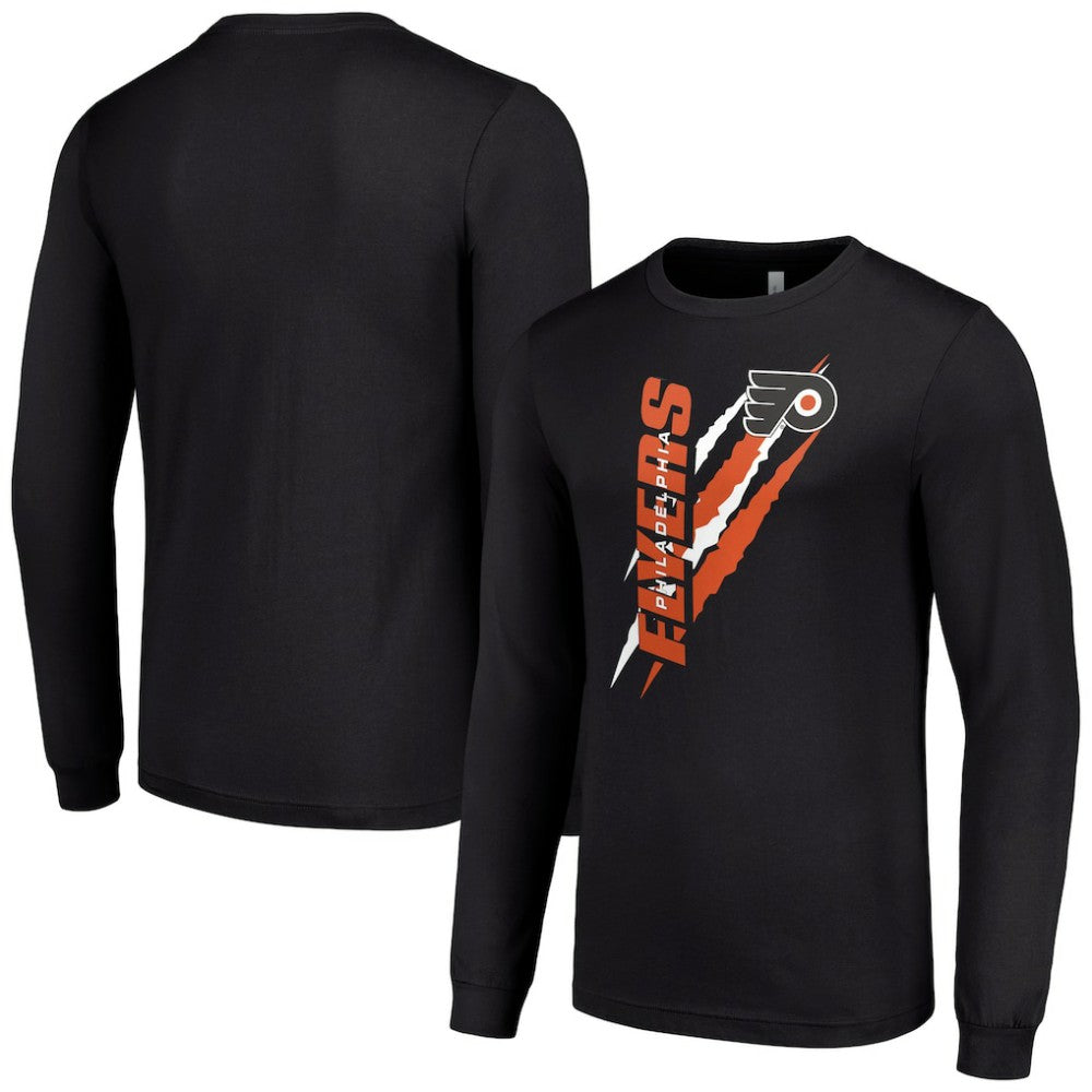 Philadelphia Flyers Starter Color Scratch Long-Sleeve T-Shirt Black