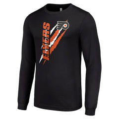 Philadelphia Flyers Starter Color Scratch Long-Sleeve T-Shirt Black