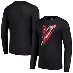 Detroit Red Wings Starter Color Scratch Long-Sleeve T-Shirt Black