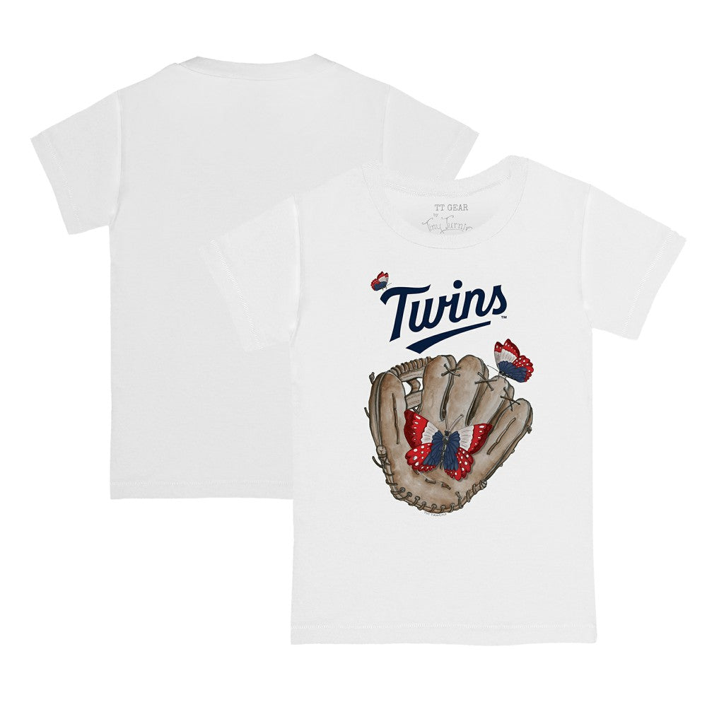Minnesota Twins Tiny Turnip Youth Butterfly Glove T-Shirt - White