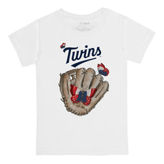 Minnesota Twins Tiny Turnip Youth Butterfly Glove T-Shirt - White