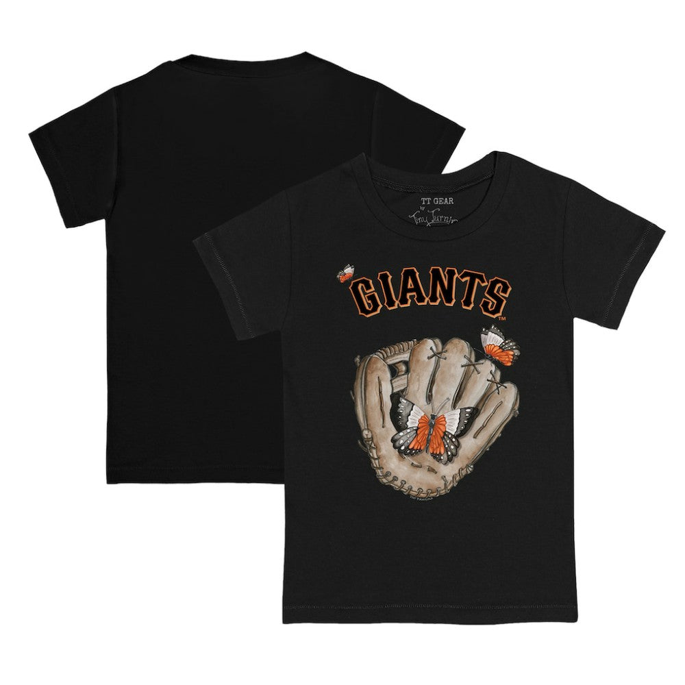San Francisco Giants Tiny Turnip Youth Butterfly Glove T-Shirt - Black