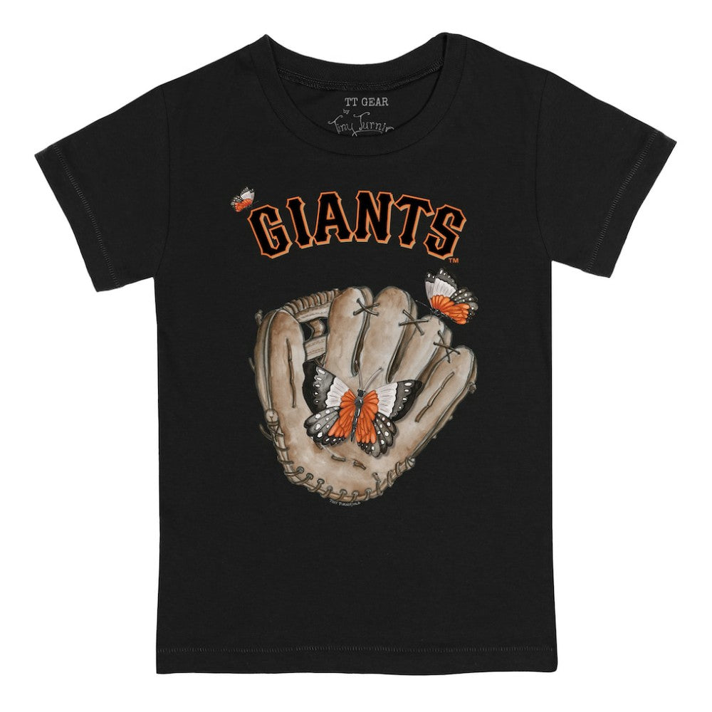 San Francisco Giants Tiny Turnip Youth Butterfly Glove T-Shirt - Black