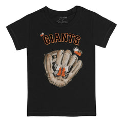 San Francisco Giants Tiny Turnip Youth Butterfly Glove T-Shirt - Black