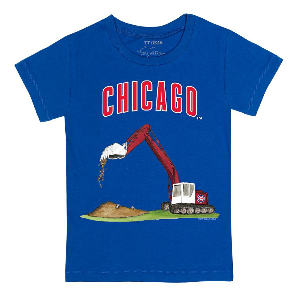 Chicago Cubs Tiny Turnip Youth Excavator T-Shirt - Royal