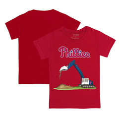 Philadelphia Phillies Tiny Turnip Youth Excavator T-Shirt - Red