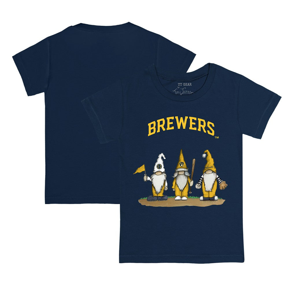 Milwaukee Brewers Tiny Turnip Youth Gnomes T-Shirt - Navy