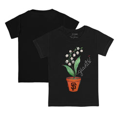 San Francisco Giants Tiny Turnip Youth Lilies & Ladybugs T-Shirt - Black