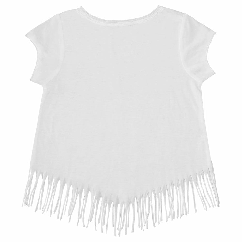 San Diego Padres Tiny Turnip Girls Youth Mermaid Fringe T-Shirt - White