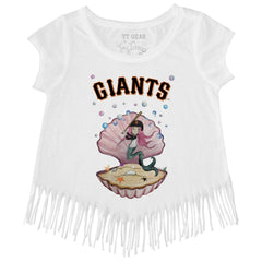 San Francisco Giants Tiny Turnip Girls Youth Mermaid Fringe T-Shirt - White
