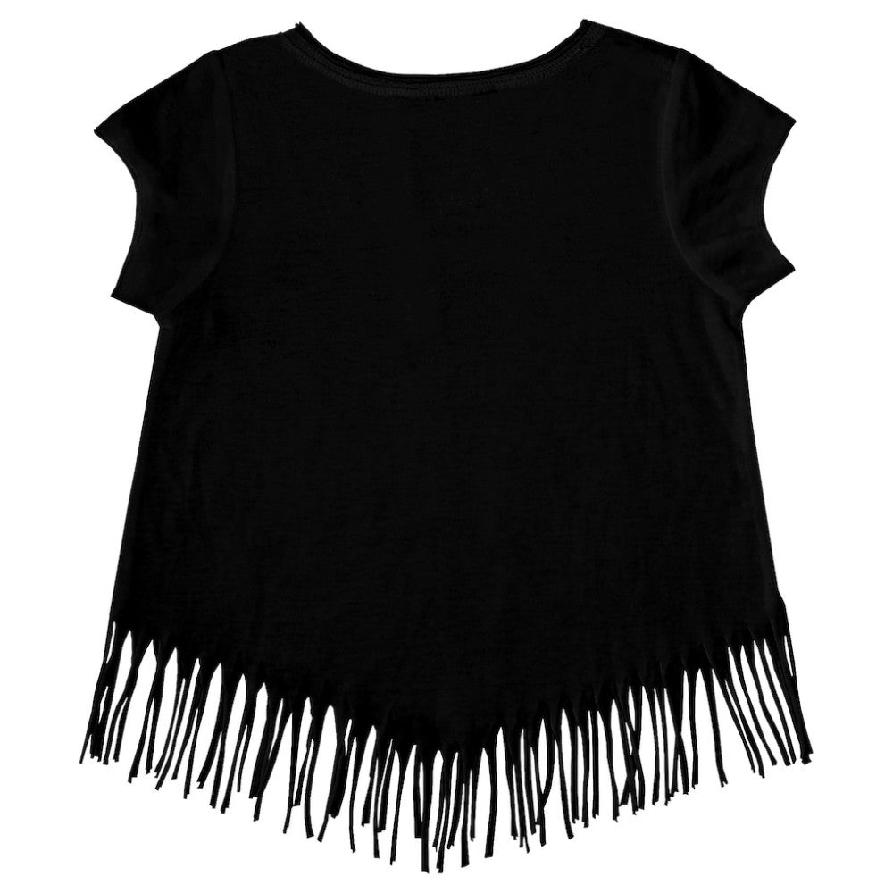 Pittsburgh Pirates Tiny Turnip Girls Youth Mermaid Fringe T-Shirt - Black