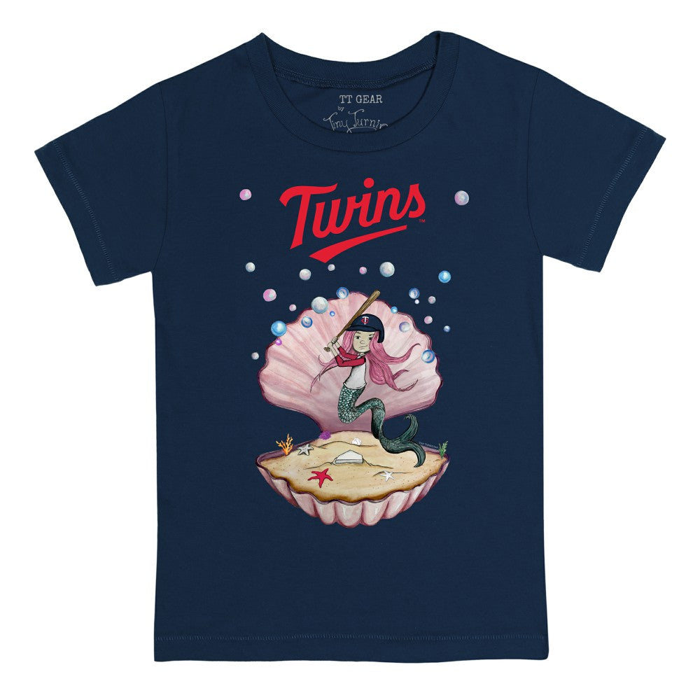 Minnesota Twins Tiny Turnip Youth Mermaid T-Shirt - Navy