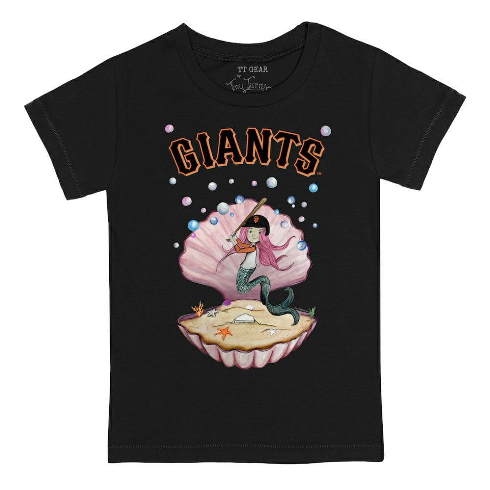 San Francisco Giants Tiny Turnip Youth Mermaid T-Shirt - Black
